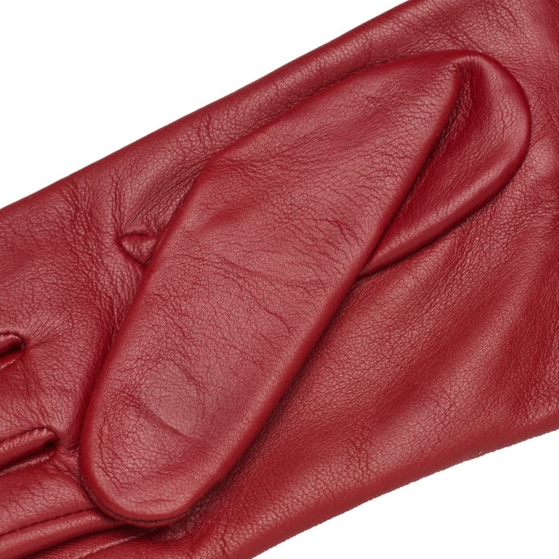 Avellino - Women's Leather Gloves In Rosso Nappa Leather image