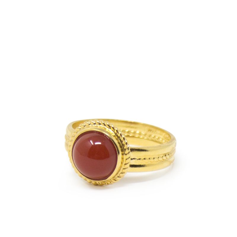 Fascetta Gold-Plated Mini Carnelian Ring image