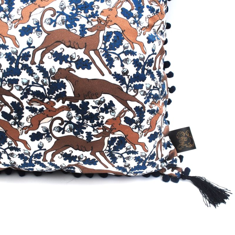 The Rabbit & Whippet Blues Rectangle Cushion image