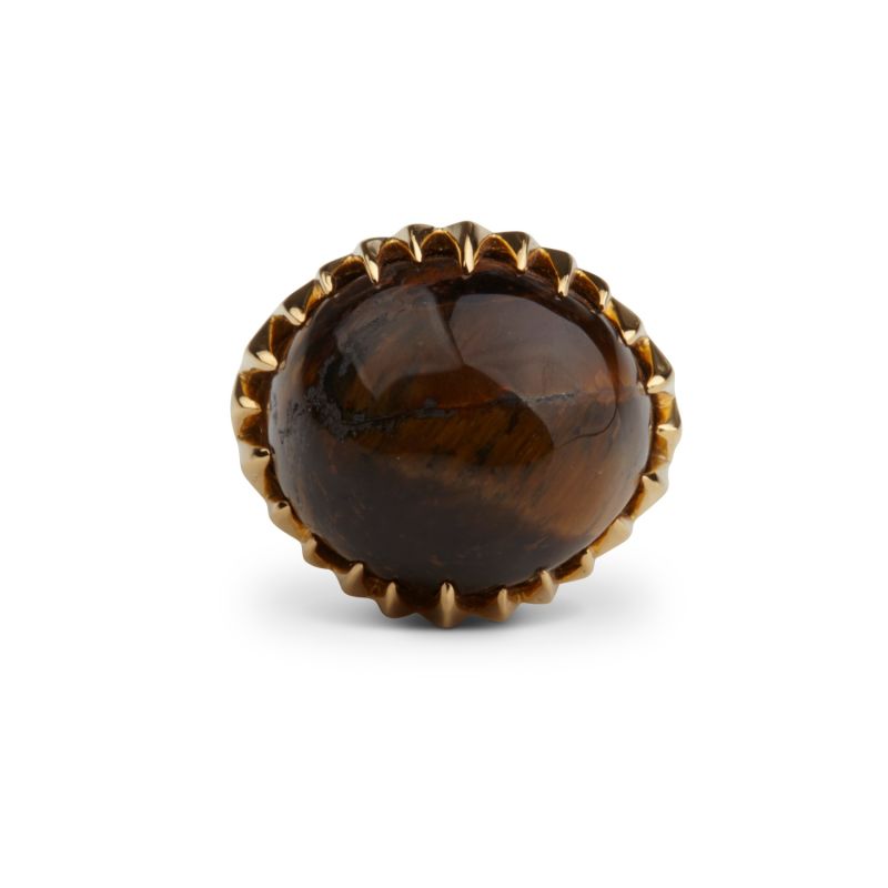 Eye Of Poseidon Ring Gold & Tigers Eye image