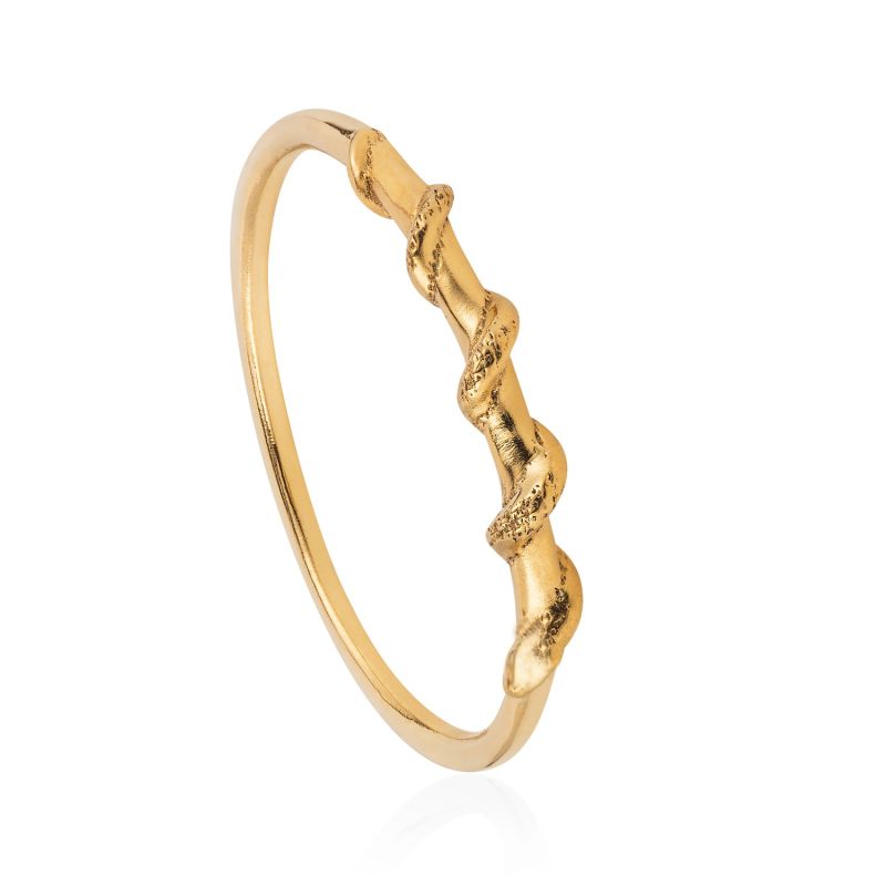 Tiny Snake Ring Gold image