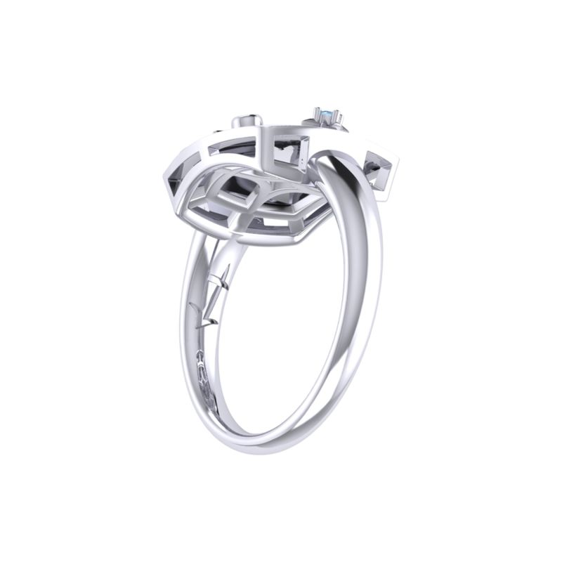 Sagittarius Archer Constellation Signet Ring In Sterling Silver image