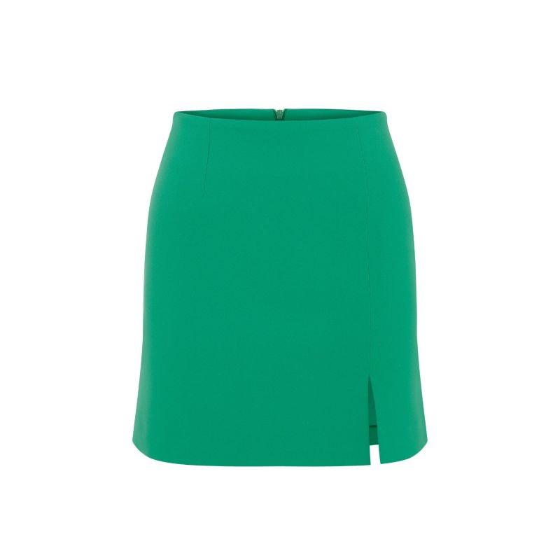 Vance A Line Mini Skirt In Green image