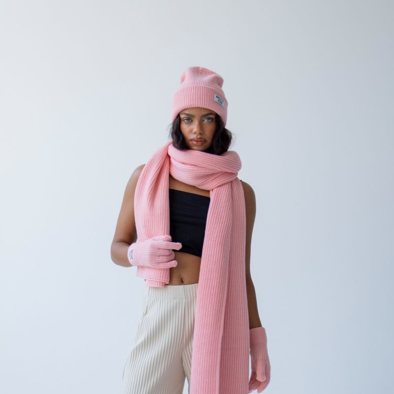 The Recycled Bottle Beanie In Pastel Pink image