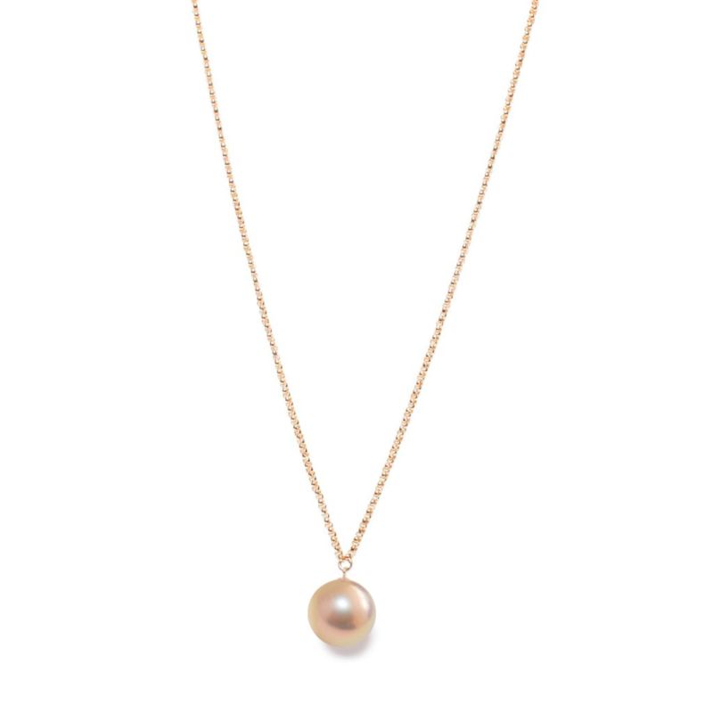 XXL Pinky Pearl Pendant Necklace Gold image