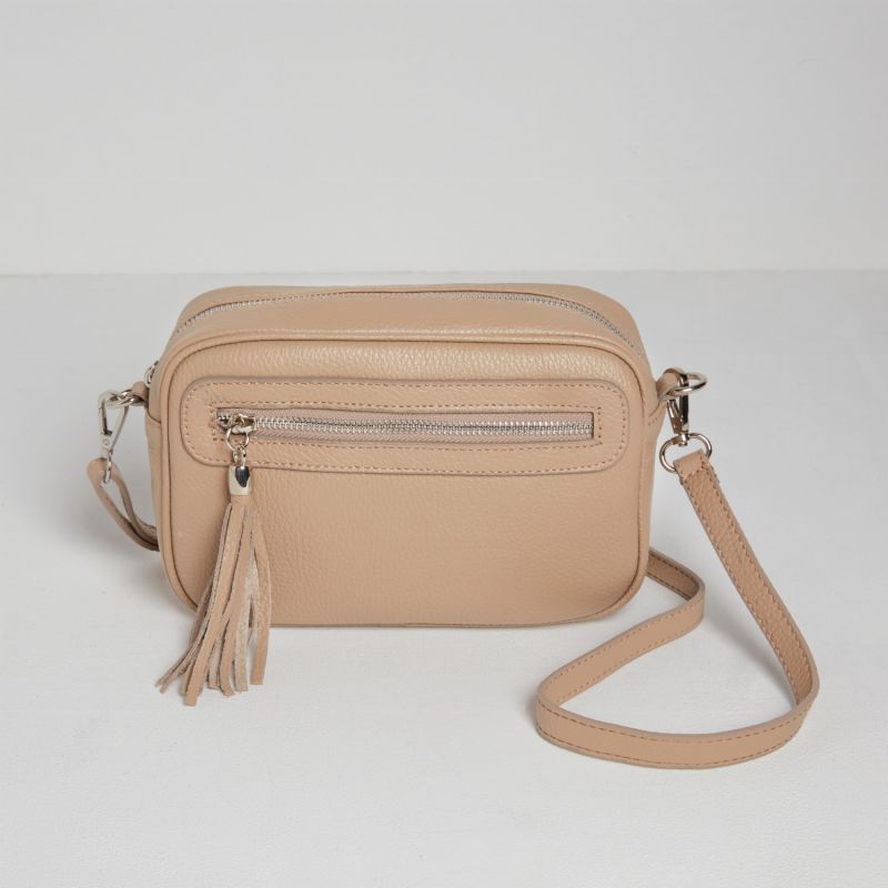 Crossbody Bag In Beige With Interchangeable Straps image