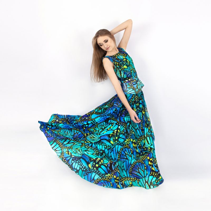 Luxury Long Silk Dress image