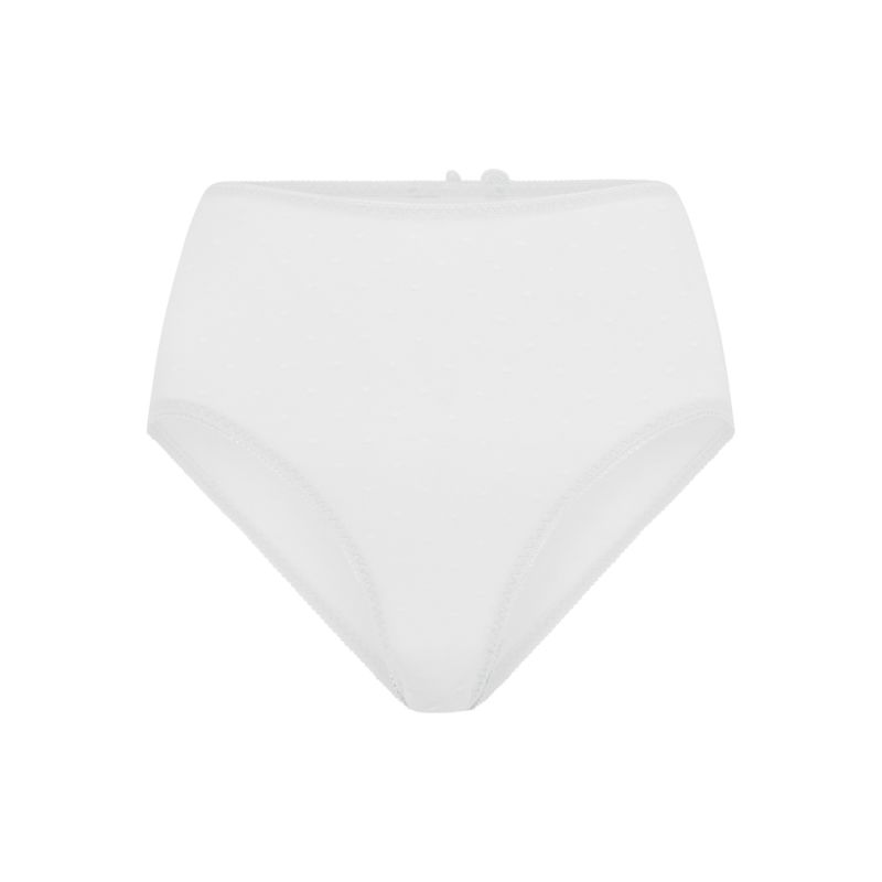 Banksia Recycled-Tulle High-Rise Briefs - Glacier White image