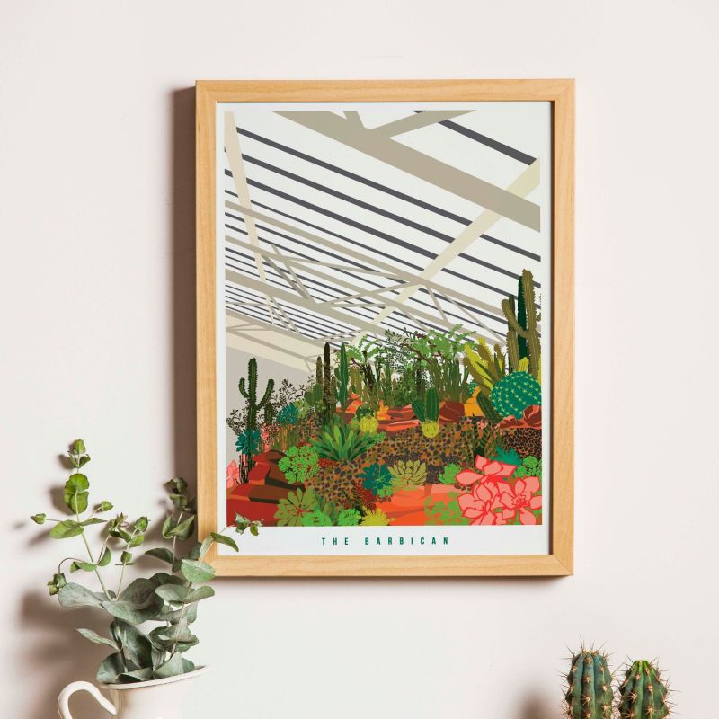 The Barbican Conservatory Illustrated Art Print Of London image