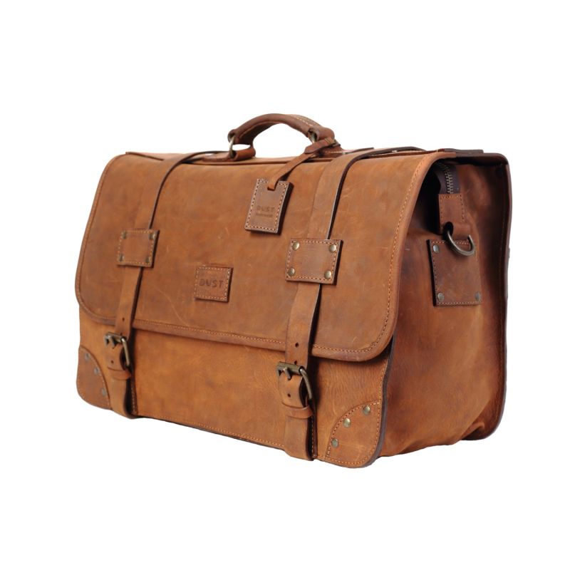 Leather Duffel Bag In Heritage Brown image