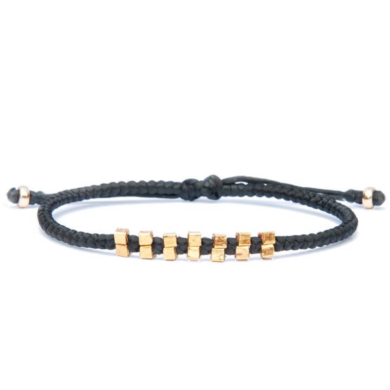 Dainty Silver Gold Vermeil & Vegan Rope Bracelet For Women - Bayswater image