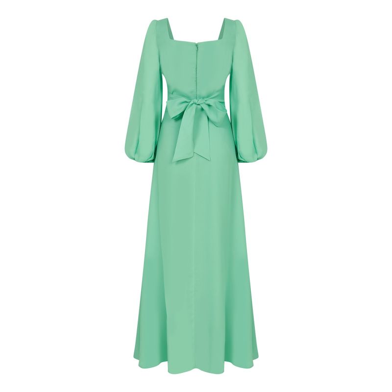 Long Cocktail Green Dress image