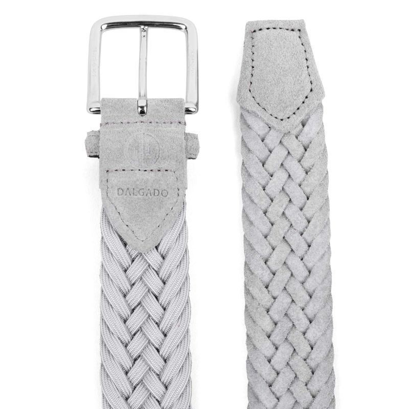 Braided Suede Belt Grey Norberto image