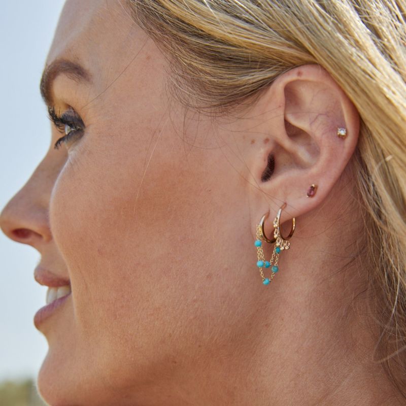 Seamless gold clearance hoop earrings