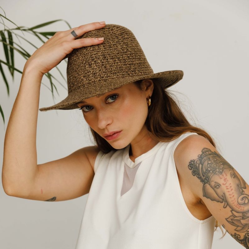 Beaufitul Mottled Fedora Hat image