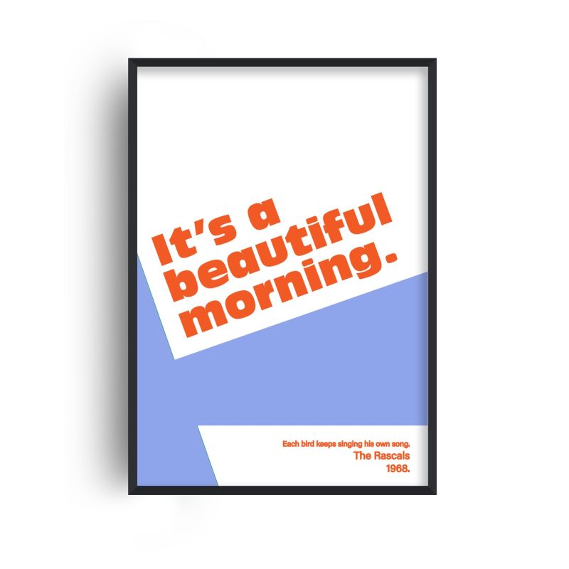 Beautiful Morning Red and Blue Graphic Giclée Art Print A3 image