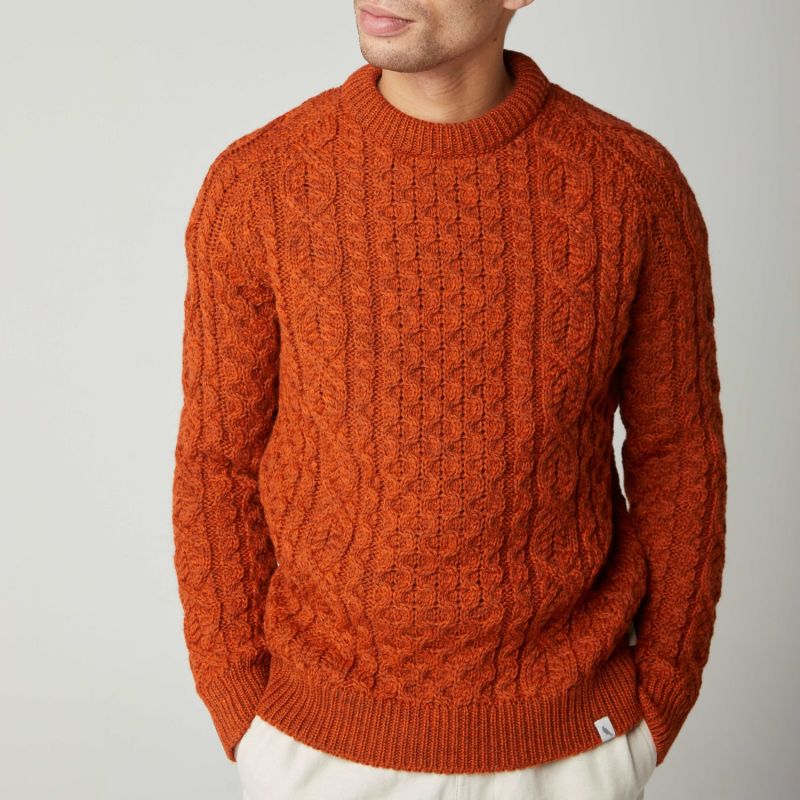 Hudson Aran Jumper - Yellow & Orange image