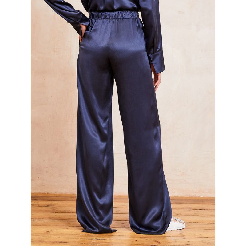 Becca Silk Trouser - Midnight Blue image