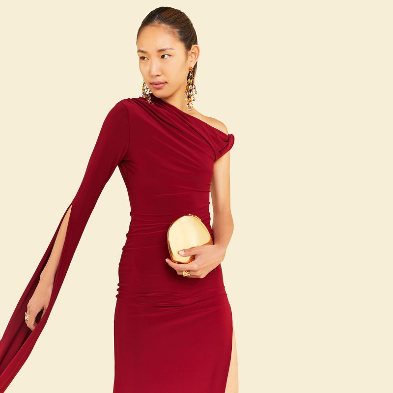 Begonia Midaxi Dress In Rumba Red image