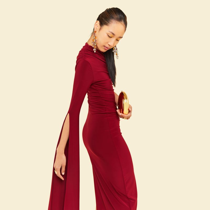 Begonia Midaxi Dress In Rumba Red image