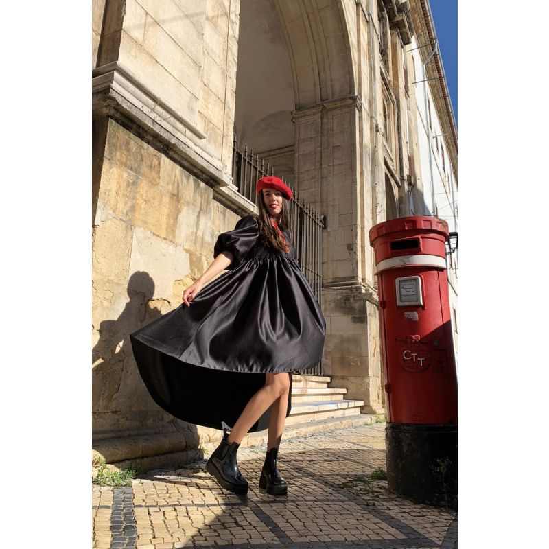 Beijinho - Puff Sleeves Black Dress image