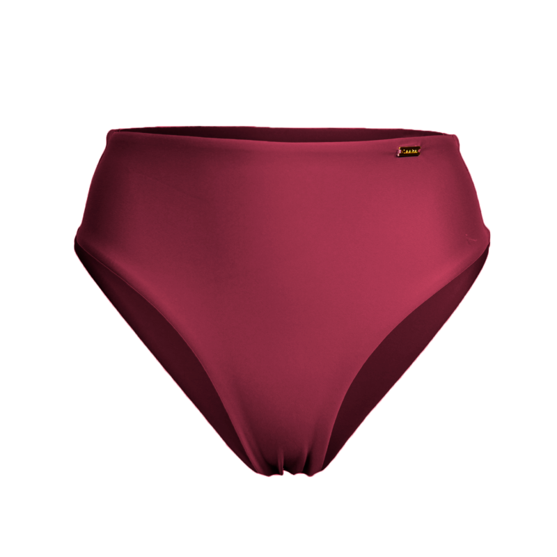 Belize High Waist Bikini Bottom - Red image