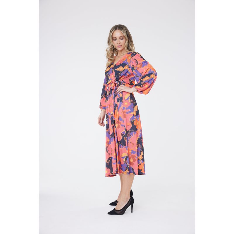 Bella Midi Dress - Floral Print image