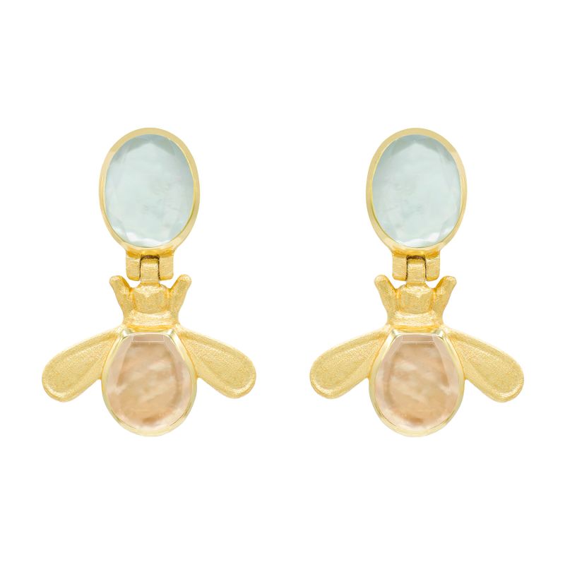 Belle Earrings In Aqua & Morganite image
