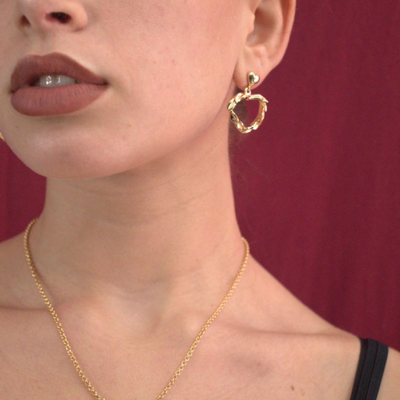 Belove Unaloe Earrings Gold-Pated image