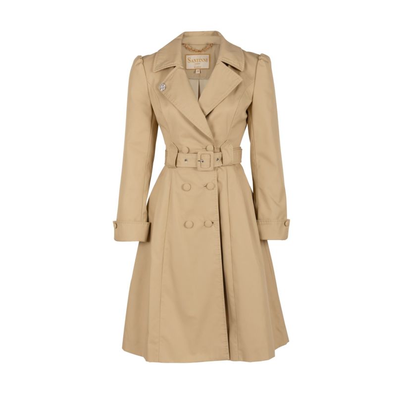 Bergman Cotton Gaberdine Dress Trench Coat In Cammello image