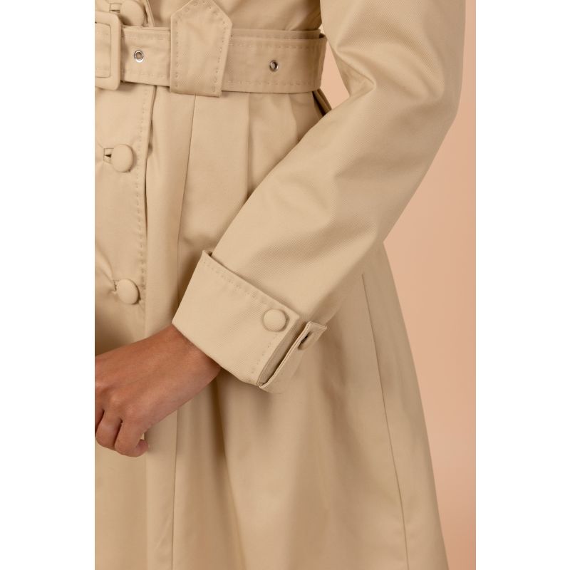 Bergman Cotton Gaberdine Dress Trench Coat In Cammello image