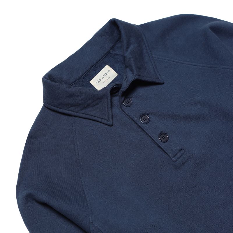 Bernado Rugby Sweatshirt - Insignia Blue Organic Cotton image