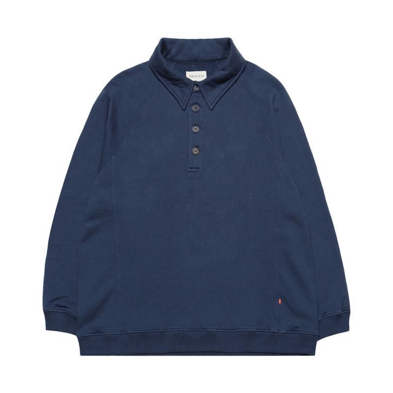 Bernado Rugby Sweatshirt - Insignia Blue Organic Cotton image