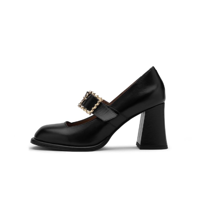 Beso Black Leather Women's Pump image