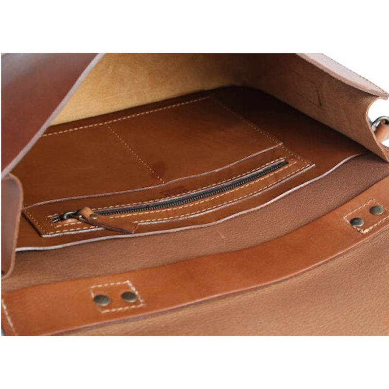 Leather Briefcase Brown image