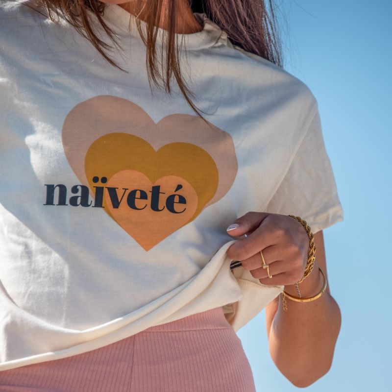 Neutrals Naïveté Cropped Tee - Earth Label image