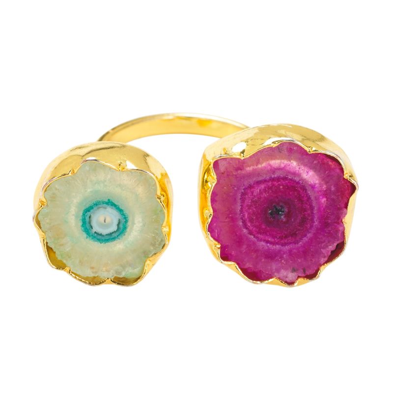 Turquoise Violet Semi-Precious Gold 'So Solar' Ring image