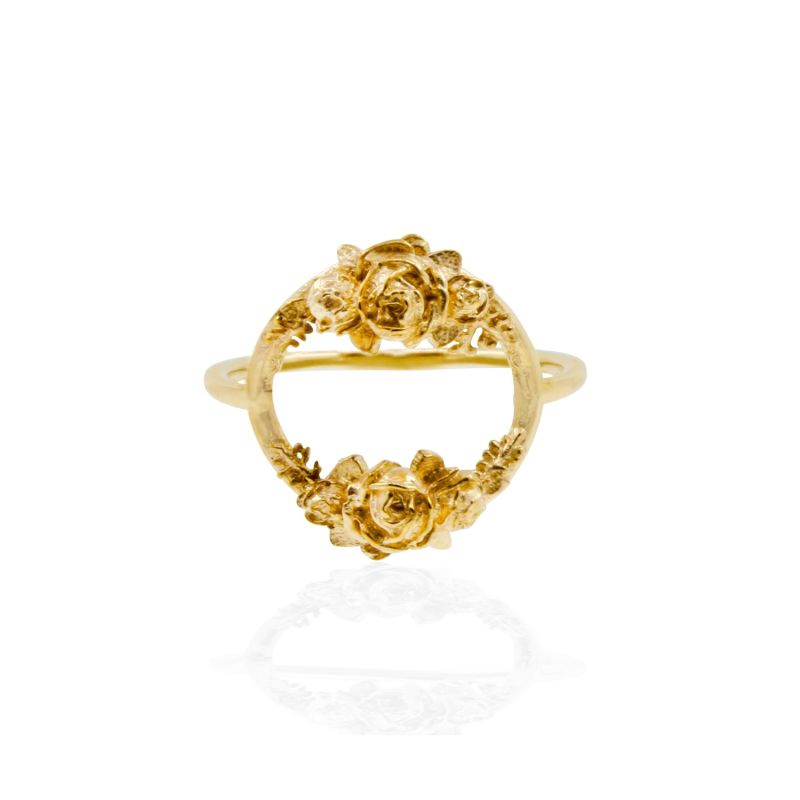 Rose Halo Ring- Gold image