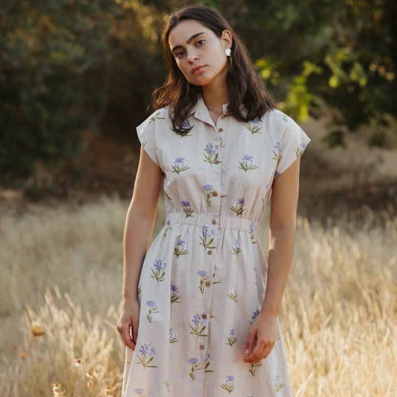 Sweet Lavender Buttoned Dress image