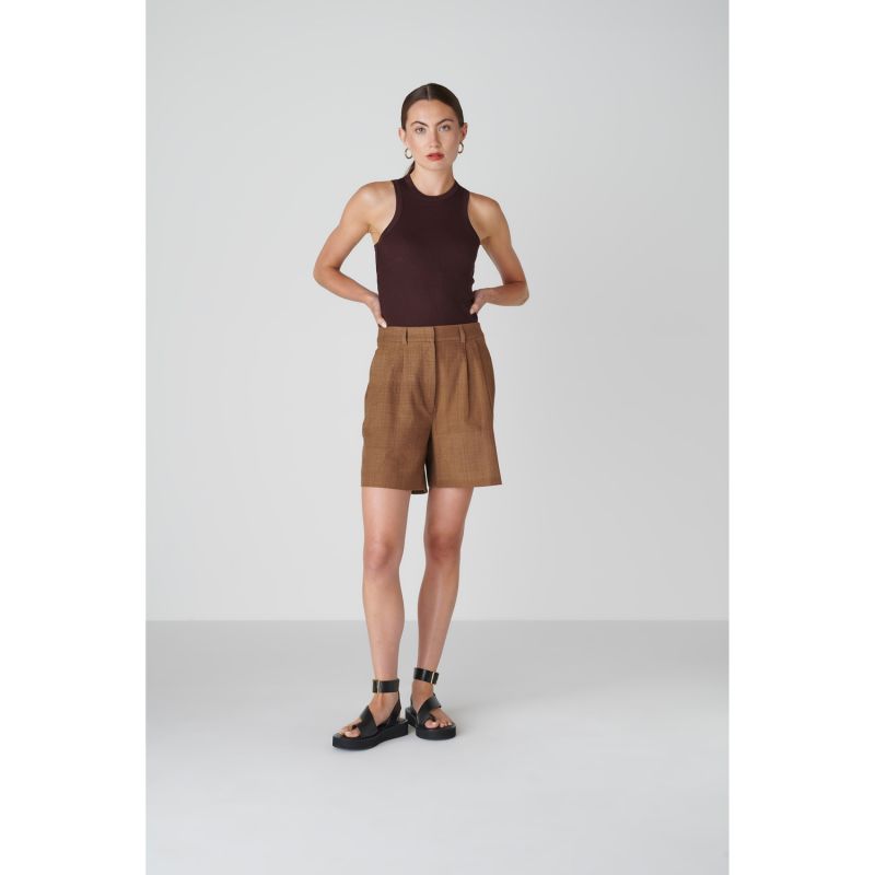 BièL Shorts In Cappuccino Brown image
