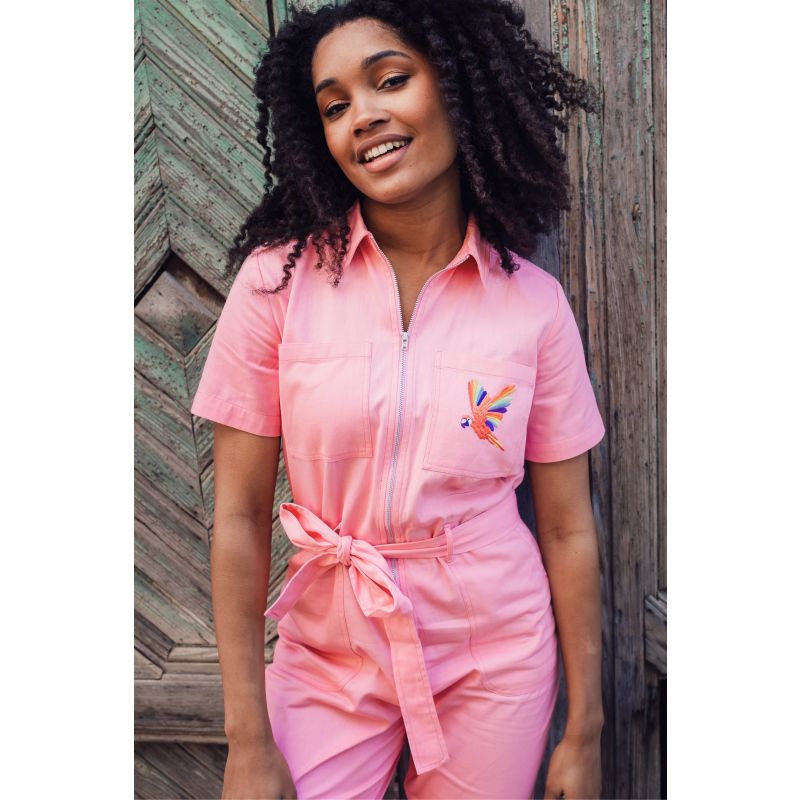 Billy Boilersuit Pink, Rainbow Parrot - Pink image