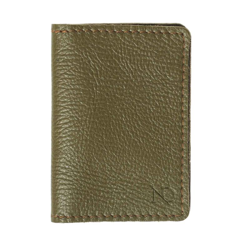 Bishopsgate Olive Leather Credit Card Holder image