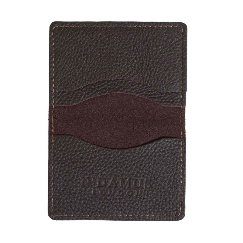 Bishopsgate Plum Leather Credit Card Holder image