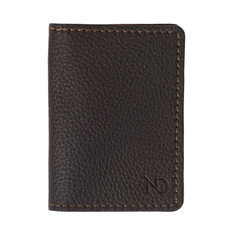 Bishopsgate Plum Leather Credit Card Holder image