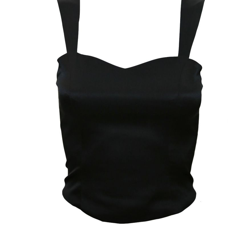 Bisou Black Silk Loose Corset Top image