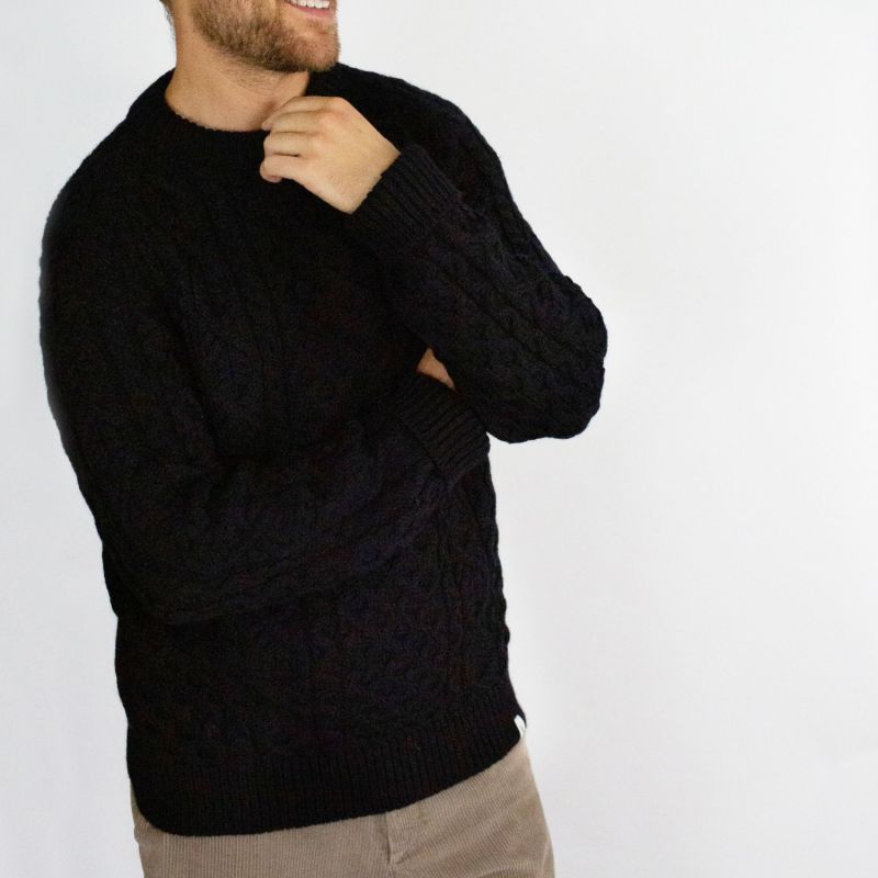 Hudson Aran Jumper Navy image