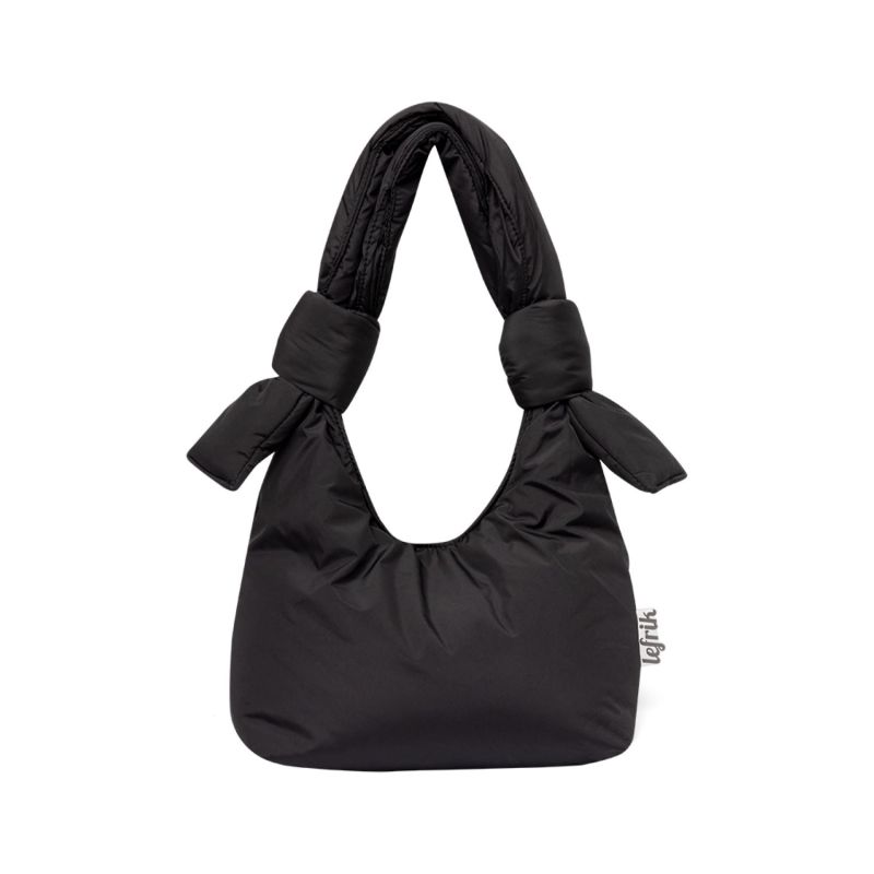 Biwa Mini Puffy Shoulder Bag Black Bloom image