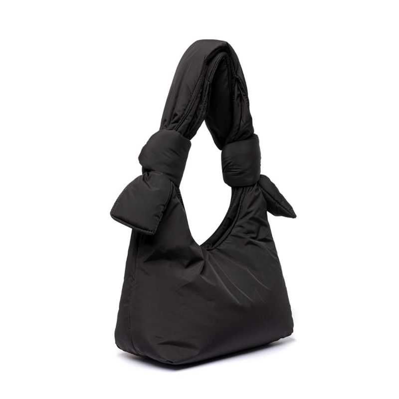 Biwa Mini Puffy Shoulder Bag Black Bloom image