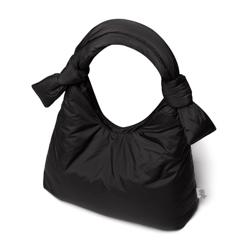 Biwa Puffy Shoulder Bag Black Bloom image