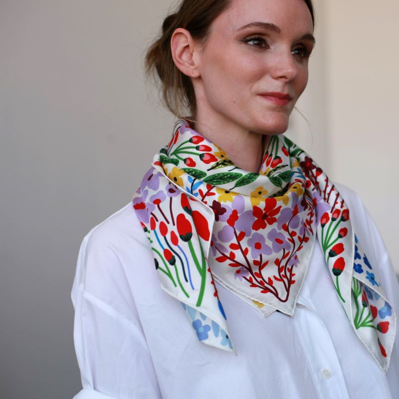 Silk Scarf Of Blooms image